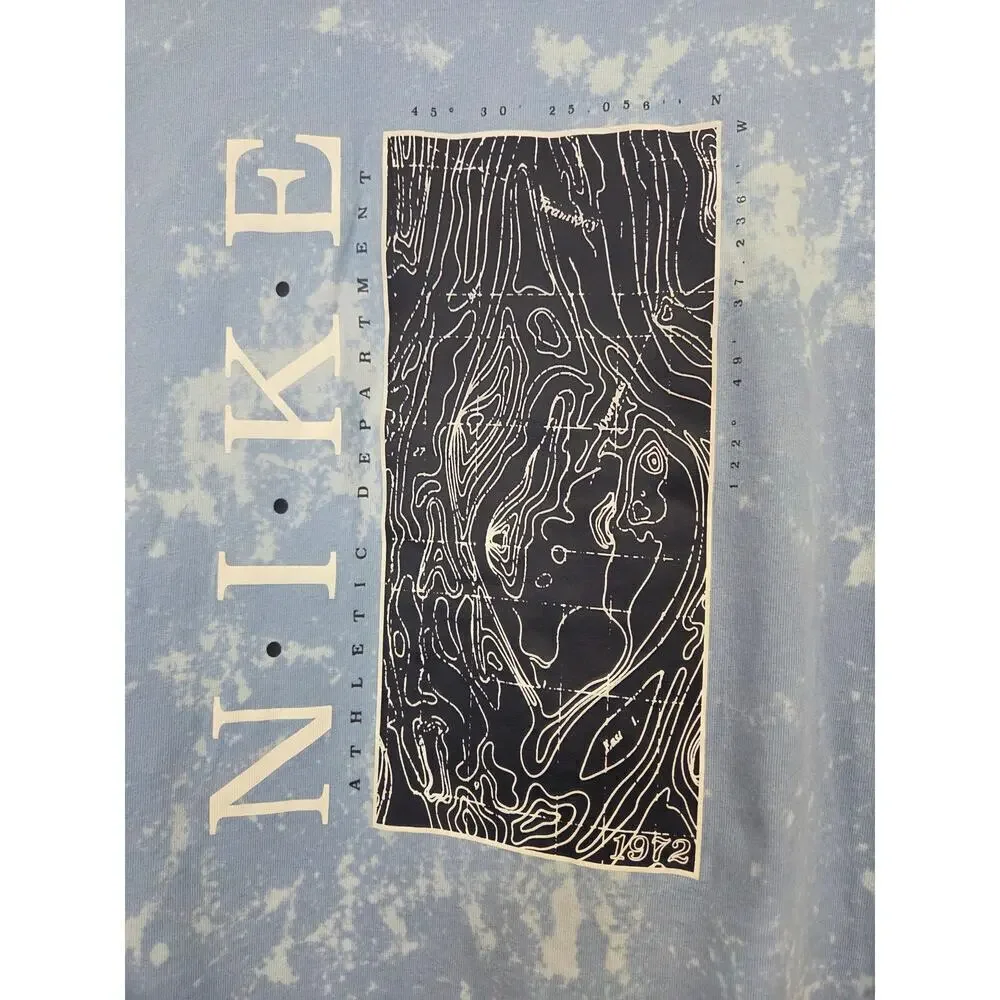Nike Blue USA Topography Boxy Crop XL Tee
